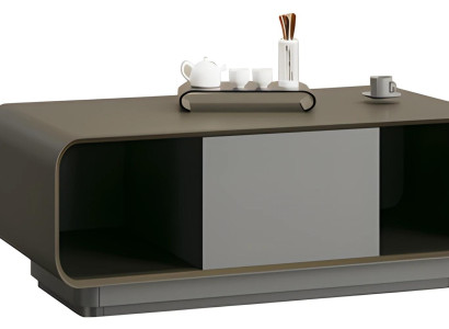 Moderna črna in siva kavna miza s shrambo