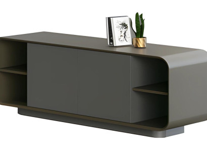 Moderna črna omara z minimalnim shranjevanjem