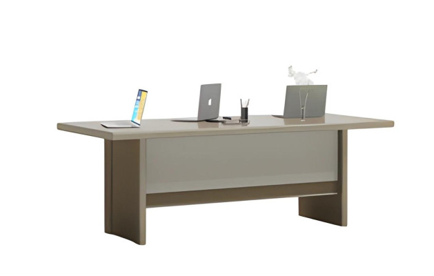 Elegant sivo in bež kavni mizica z veliko delovno površino