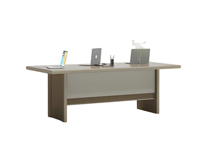 Elegant sivo in bež kavni mizica z veliko delovno površino