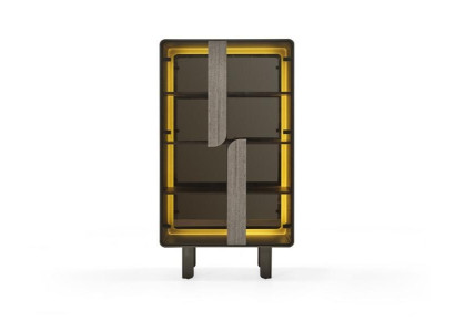 Eleganten modern vitrinski omarica bež