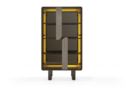 Eleganten modern vitrinski omarica bež