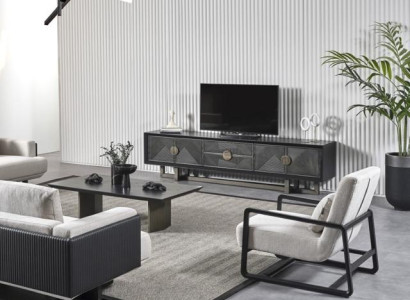 Moderna rjave tkaninske sedežne garniture in fotelja