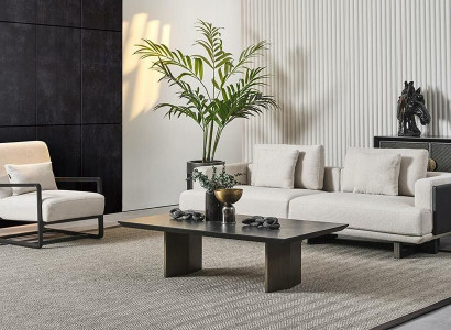 Eleganten leseni klop, 3 sedeži in fotelj