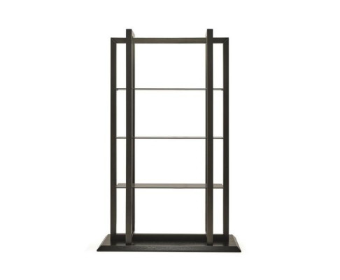 Eleganten policni sistem iz rjavega lesa