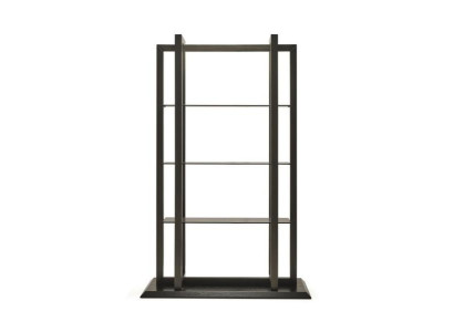 Eleganten policni sistem iz rjavega lesa