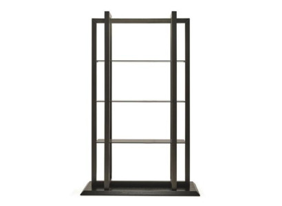 Eleganten policni sistem iz rjavega lesa