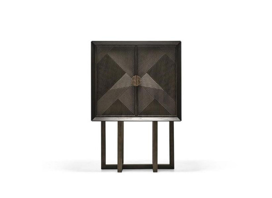 Eleganten in moden vitrinasti omar za kavo, za prikaz v dnevni sobi