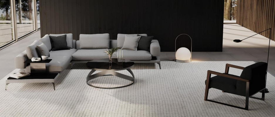 Kotna sedežna garnitura s foteljem in funkcijo - podrobnosti