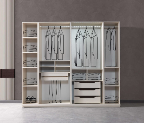 Moderna kotna omara z velikim vzorcem