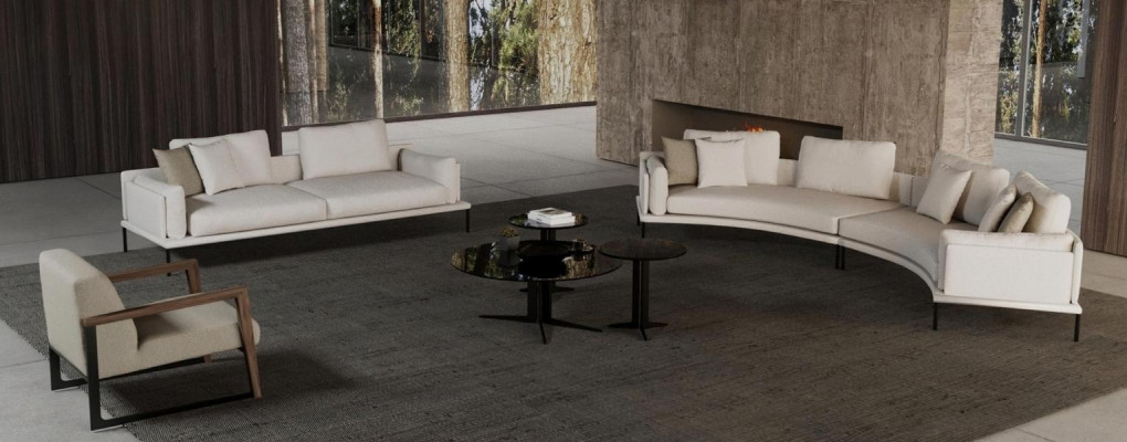 Moderna geometrijska in elegantna klop