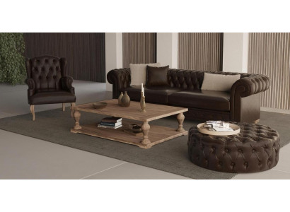 Eleganten kavč, fotelj in puf. Prava udobnost