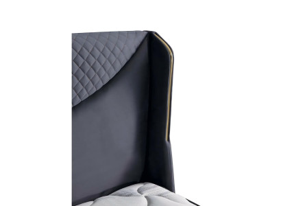 Moderna siva postelja s vzmetnico