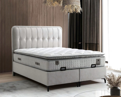 Moderna postelja z vzmetnico