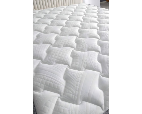 Eleganten okvir za posteljo iz blaga in lesa