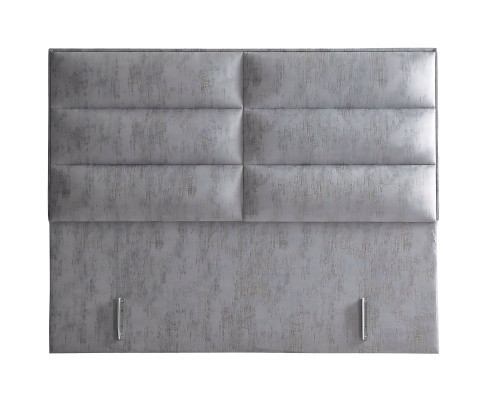 Postelja v moderni sivi tkanini z vzmetnico