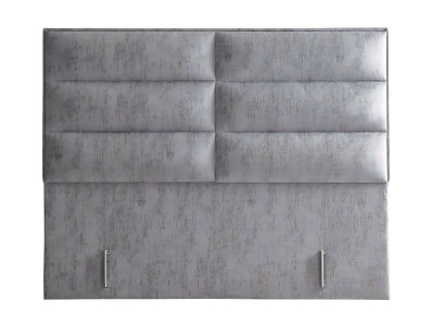 Postelja v moderni sivi tkanini z vzmetnico