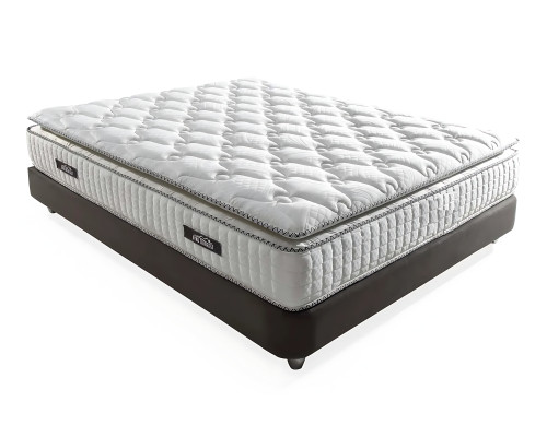 Elegantna postelja z modernim tkaninskim vzmetnico