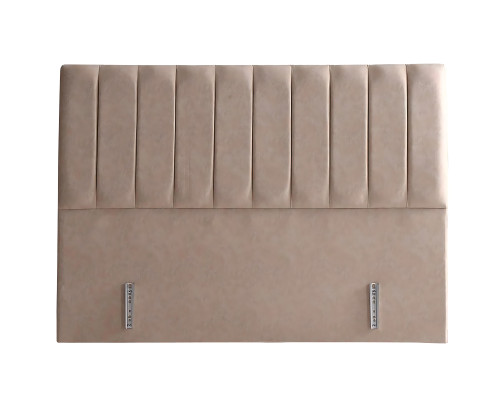 Postelja iz bež tkanine z elegantno vzmetnico