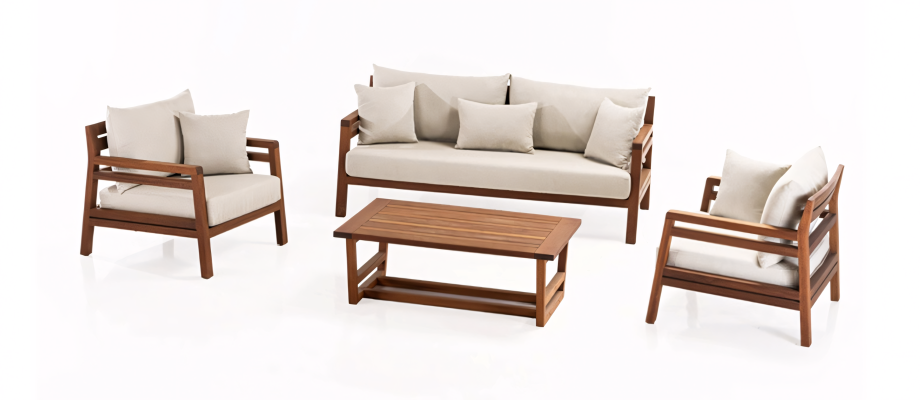 Vrtna garnitura, ki združuje lepoto in udobje v vsakem kotu vrta