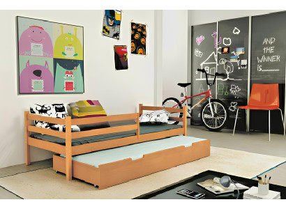 Kuhinjska postelja z dvema posteljama, postelja s predalom, otroška postelja, lesena postelja