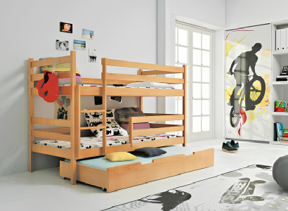 Dvoposteljna postelja, visoka postelja, dvoposteljna postelja, postelje iz masivnega lesa