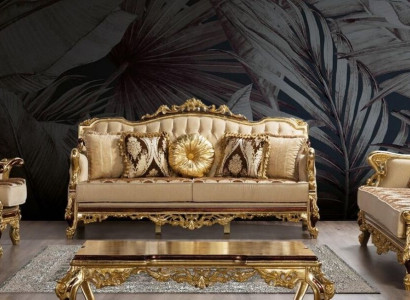 Sofagarnitur 3+3+1+1 Sitzer Couchtisch Sofa Sofas Sessel Garnitur Couch Set 5tlg