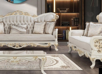 Sofagarnitur 3+3+1+1 Sitzer Couchtisch Garnitur Sofa Sessel Couch Polster 5tlg