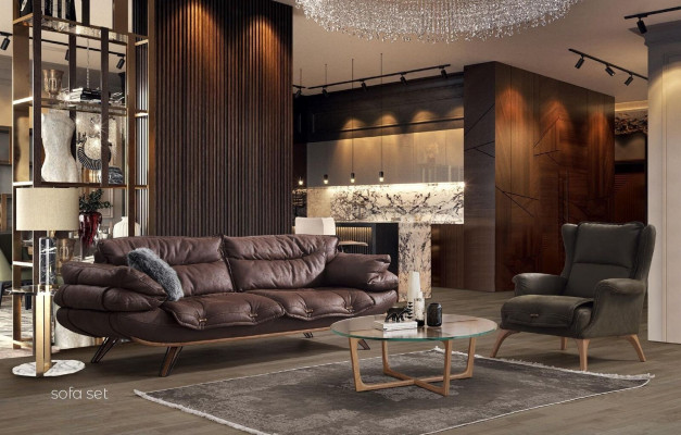 Design Sofa Polster Couchen Couch Neu 2 tlg. Set Neu Sofagarnitur 3+1 Sitzer Set