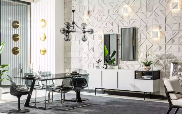 Sideboard Italienischer Stil Möbel Holz Spiegel Set 2 tlg. Wohnzimmer Schränke