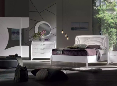 Schlafzimmer Set Bett 2x Nachttisch Kleiderschrank 6tlg Design Luxus