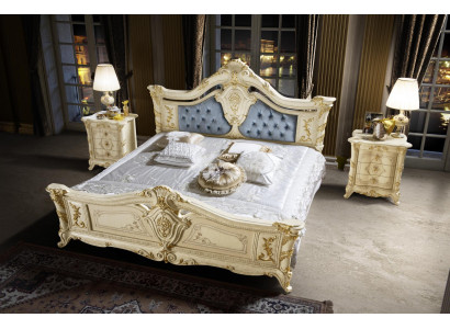 Betten Chesterfield Möbel Leder Schlafzimmer Hotel Barock Klassisches Bett Luxus
