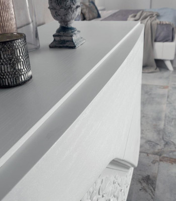 Luxus Set 2tlg Kommode Spiegel Kommoden Holz Konsole Modern Design Weiß Neu