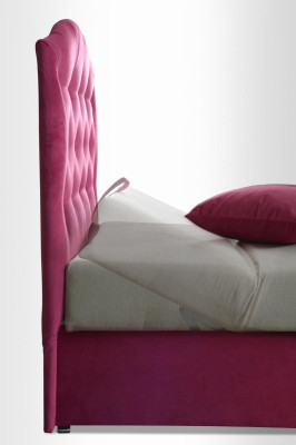 Möbel 120x190 Polster Textil Betten Luxus Design Rahmen Chesterfield Einzelbett