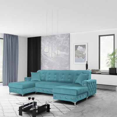 Design Polsterung Textil Sofas Holz Sofa Neu Luxus Möbel Ecksofa U Form Couch