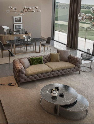 Chesterfield Sofagarnitur Viersitzer Sofas Luxus Couchen Sessel Möbel Sofa