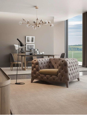 Chesterfield Sofagarnitur Viersitzer Sofas Luxus Couchen Sessel Möbel Sofa