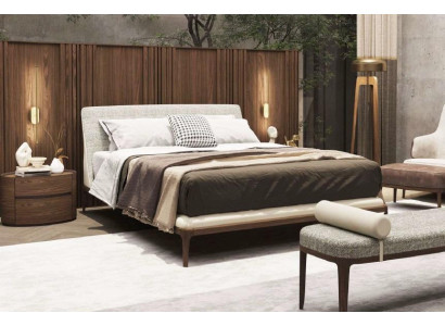 Braune Schlafzimmer Garnitur Betgestell 2x Nachttische Doppelbett 3tlg