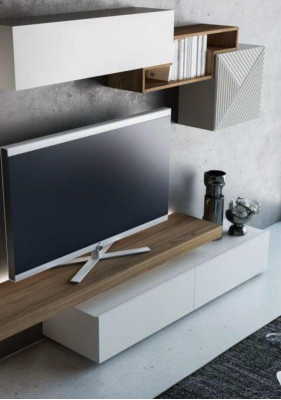 Moderne Weiße Wohnwand Wohnzimmermöbel Wohnwände Schränke Möbel Neu