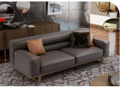 Grauer Dreisitzer Moderne Luxus Couch Wohnzimmermöbel Wohnzimmer Sofa
