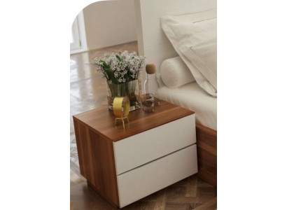 Brauner Schlafzimmer Nachttisch Moderne Echtholz Schlafzimmermöbel Neu