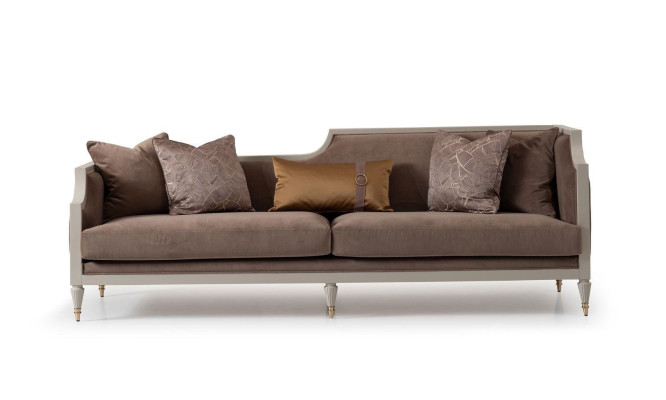 Viersitzer Sofa 4 Sitzer Stoffsofa Braun Polstersofa Sofas Wohnzimmer