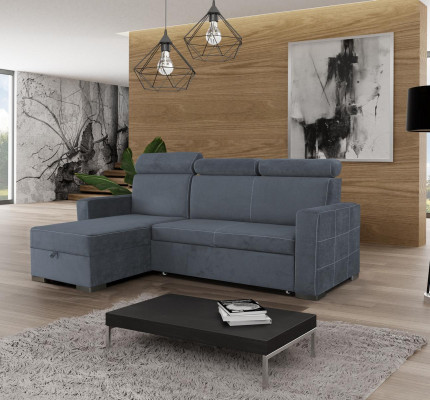 Ecksofa L-form Polster Textil Modern Eck Relax Sitz Luxus Möbel Wohnlandschaft