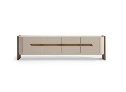 Sideboard RTV Lowboard TV Ständer Beige Holz Wohnzimmer Schrank Modern