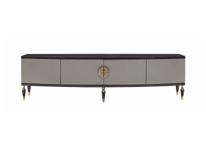 Sideboard RTV Lowboard TV Ständer Schrank Holz Grau Wohnzimmer