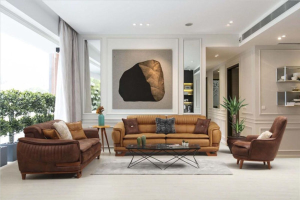 Sessel Ohrensessel Design Polster Wohnzimmer 1Sitz Kunstleder Sitzer