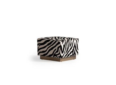 Hocker Sitzhocker Zebramuster Sitzwürfel Stoff Polster Wohnzimmer Sitz