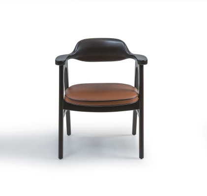 Esszimmer Stuhl mit Armlehnen Schwarz Holzstuhl Neu Möbel Design Sitz