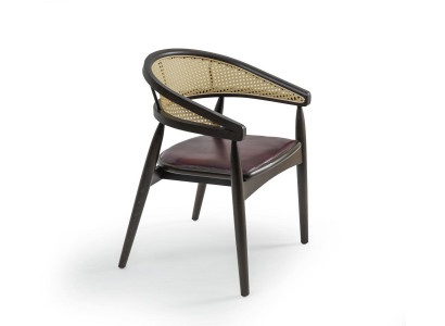 Design Armlehnstuhl Braun Holzstuhl Neu Möbel Sitz Esszimmer Einrichtung