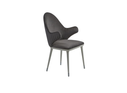 Grau Stuhl mit Armlehnen Modern Esszimmer Luxus Designer Möbel